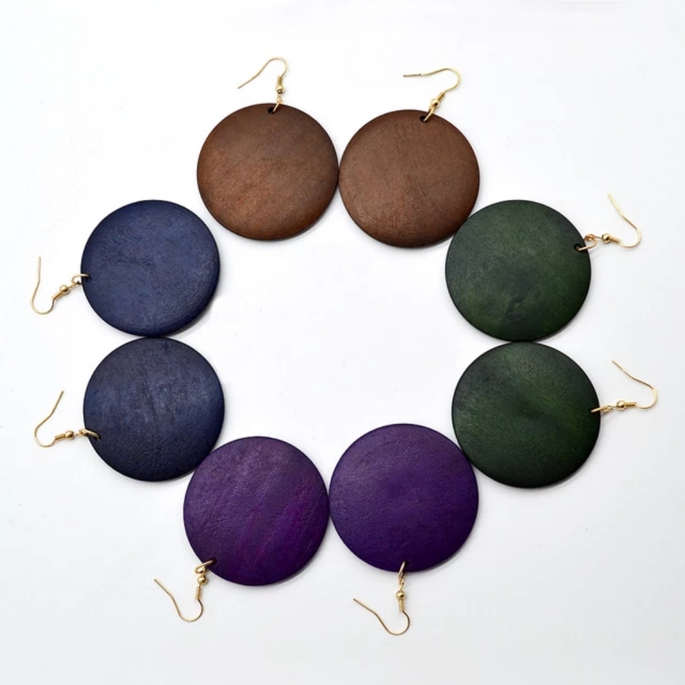 Wood earings